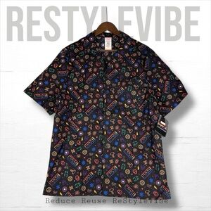 MARVEL X DISNEY Men’s Size M Shirt Button Down Pride NWT Rainbow Short Sleeve